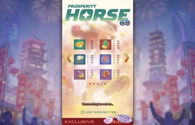 Prosperity Horse - sembollerin ödeme tablosu