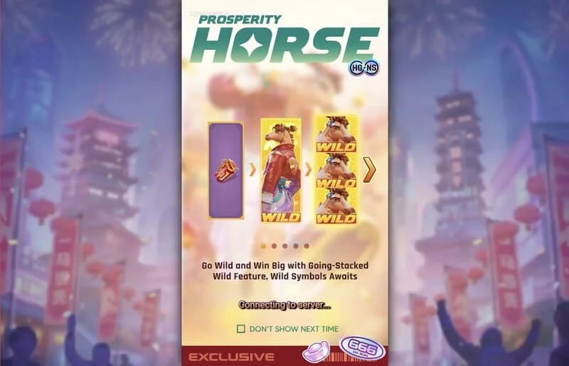 Prosperity Horse - makaralarda yığınlanmış Wild